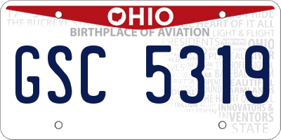 OH license plate GSC5319