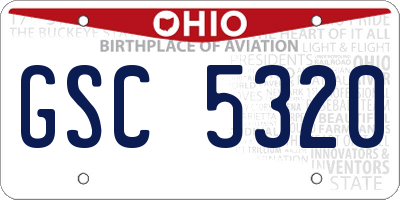 OH license plate GSC5320