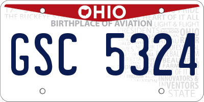 OH license plate GSC5324