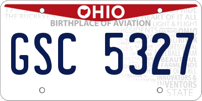 OH license plate GSC5327