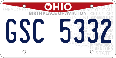 OH license plate GSC5332