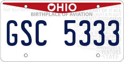 OH license plate GSC5333