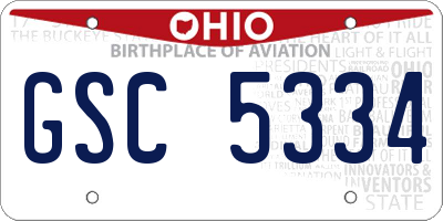 OH license plate GSC5334