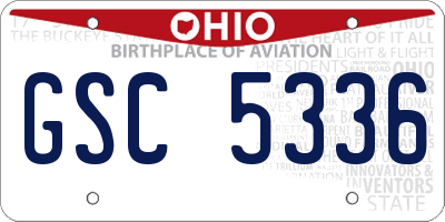 OH license plate GSC5336