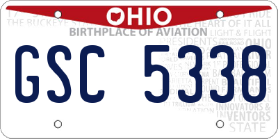 OH license plate GSC5338