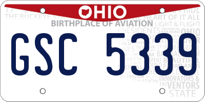 OH license plate GSC5339