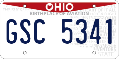 OH license plate GSC5341