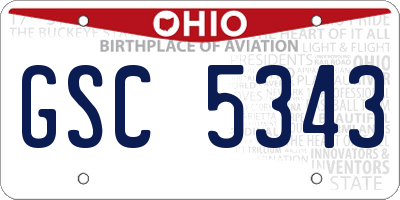 OH license plate GSC5343