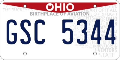 OH license plate GSC5344