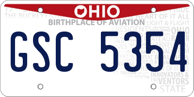 OH license plate GSC5354