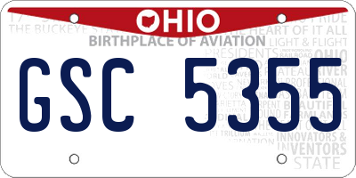 OH license plate GSC5355