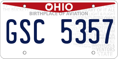 OH license plate GSC5357