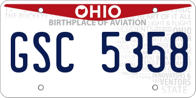 OH license plate GSC5358