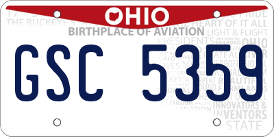 OH license plate GSC5359