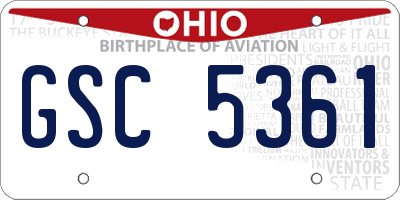 OH license plate GSC5361