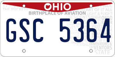 OH license plate GSC5364