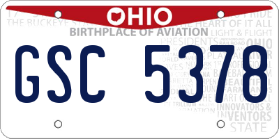 OH license plate GSC5378