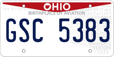 OH license plate GSC5383