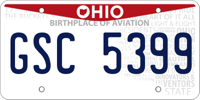 OH license plate GSC5399