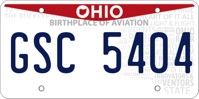 OH license plate GSC5404