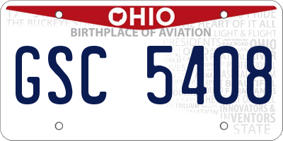 OH license plate GSC5408