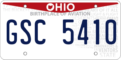 OH license plate GSC5410