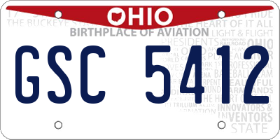 OH license plate GSC5412