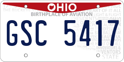 OH license plate GSC5417