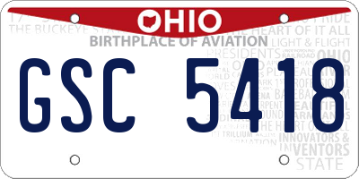 OH license plate GSC5418