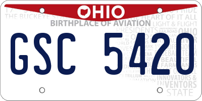 OH license plate GSC5420