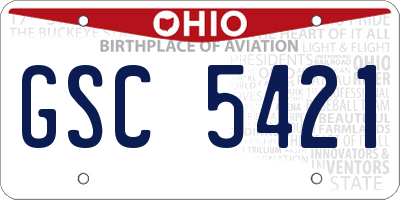 OH license plate GSC5421