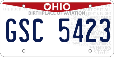 OH license plate GSC5423