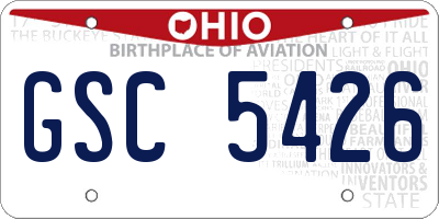 OH license plate GSC5426