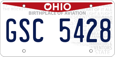 OH license plate GSC5428