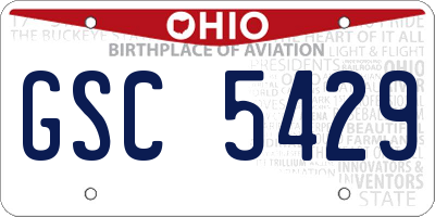 OH license plate GSC5429