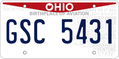 OH license plate GSC5431