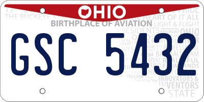 OH license plate GSC5432