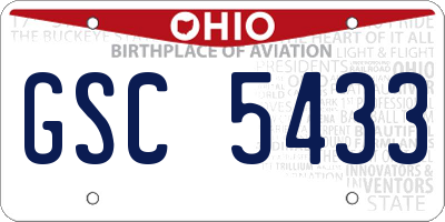 OH license plate GSC5433