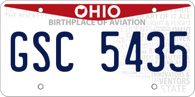 OH license plate GSC5435