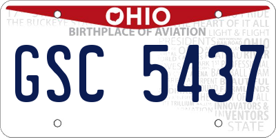 OH license plate GSC5437