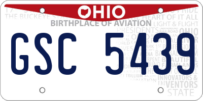 OH license plate GSC5439