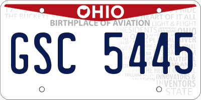 OH license plate GSC5445