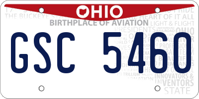 OH license plate GSC5460