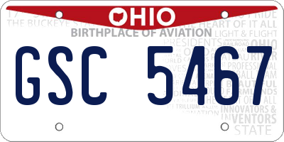 OH license plate GSC5467