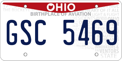 OH license plate GSC5469