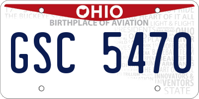 OH license plate GSC5470