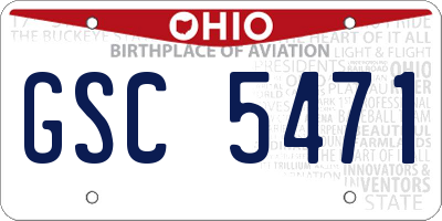 OH license plate GSC5471