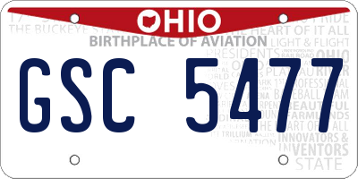 OH license plate GSC5477