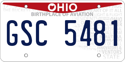 OH license plate GSC5481