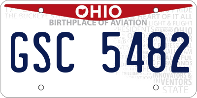 OH license plate GSC5482